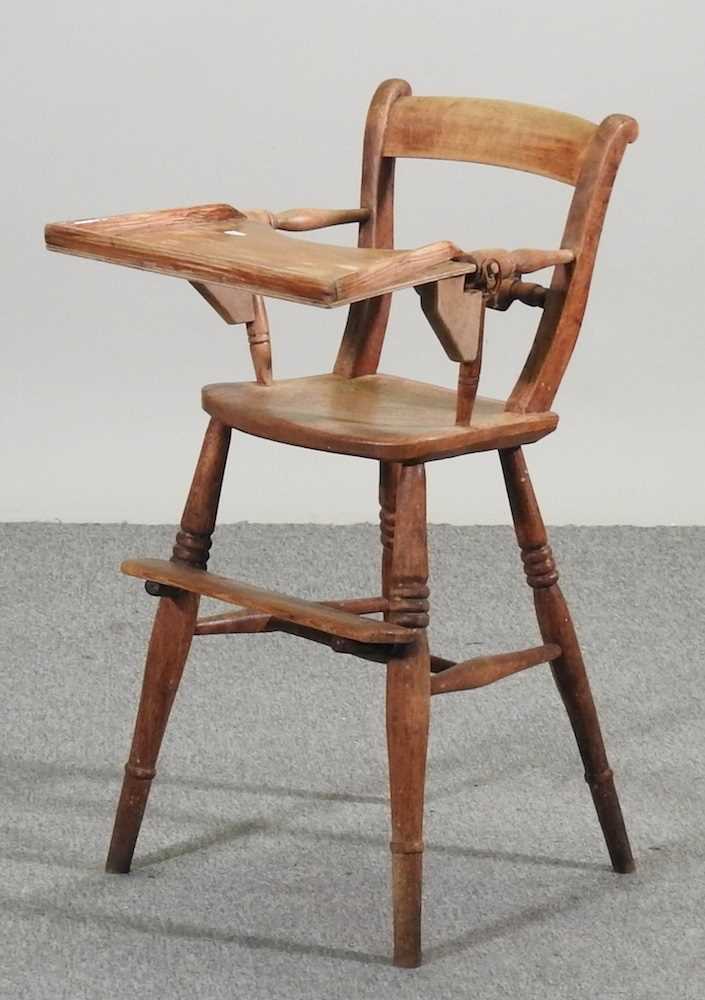 Lot 557 A Victorian child's high chair