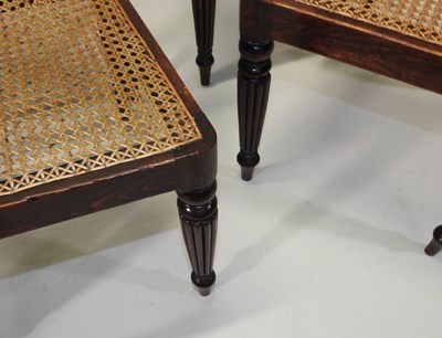 Lot 50 - A set of six Regency simulated rosewood and marquetry dining chairs