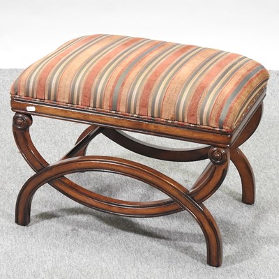 Lot 507 - A modern X frame footstool