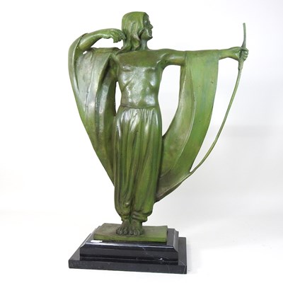 Lot 205 - An Art Deco style bronze archer