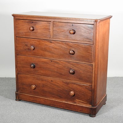 Lot 658 - A Victorian mahogany chest