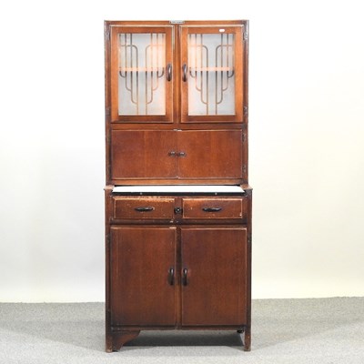 Lot 410 - A mid 20th century kitchen cabinet