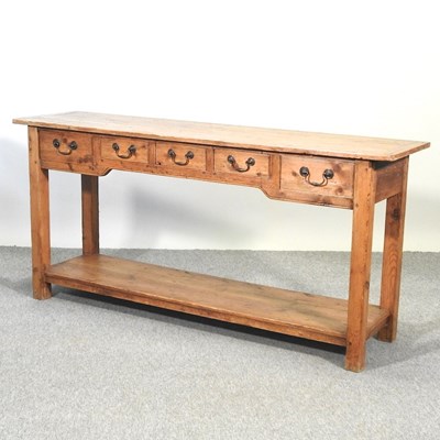 Lot 413 - An early 19th century pine dresser base