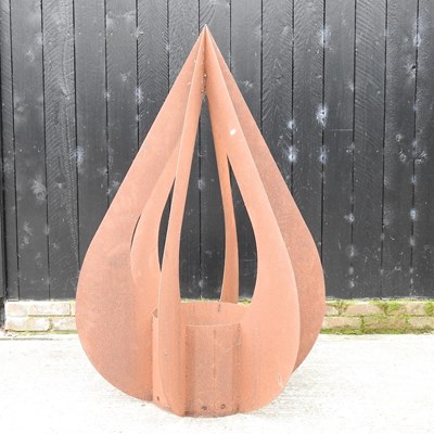 Lot 307 - A rustic steel garden firepit