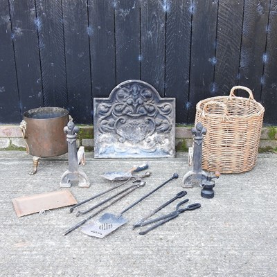 Lot 317 - A cast iron fire back