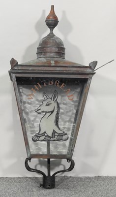 Lot 19 - A copper garden lantern