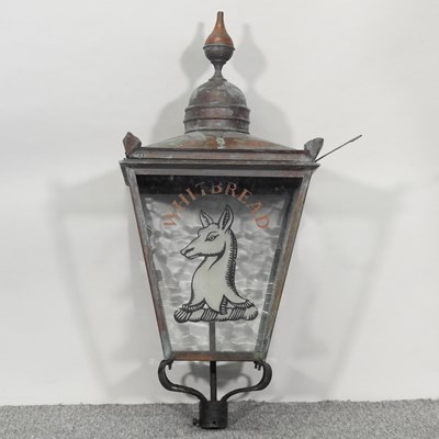 Lot 19 - A copper garden lantern