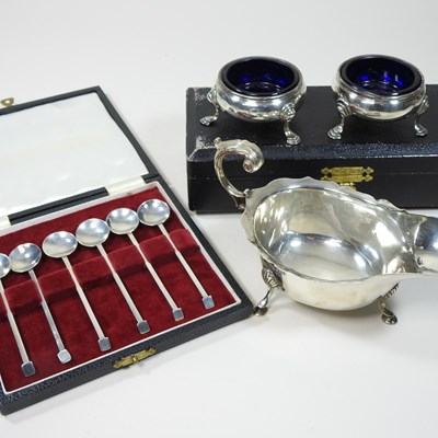 Lot 29 - A set of six silver coffee spoons