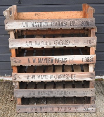 Lot 329 - A set of six wooden fruit trays