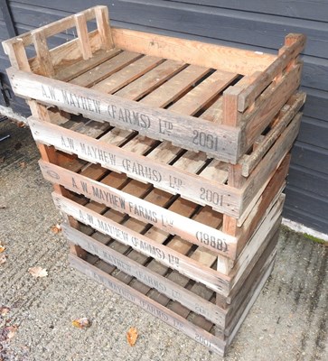 Lot 329 - A set of six wooden fruit trays