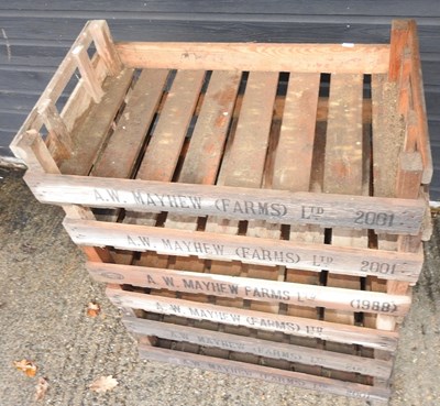 Lot 329 - A set of six wooden fruit trays