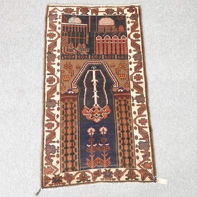 Lot 408 - A Turkish kelim prayer rug