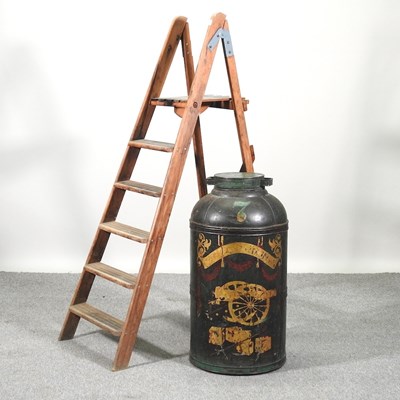 Lot 394 - A 19th century painted metal canister