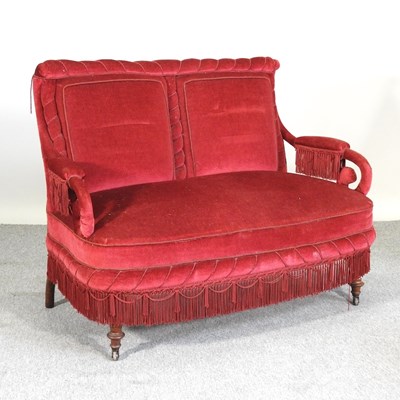 Lot 452 - A Victorian upholstered sofa