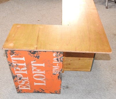 Lot 363 - A wooden corner bench