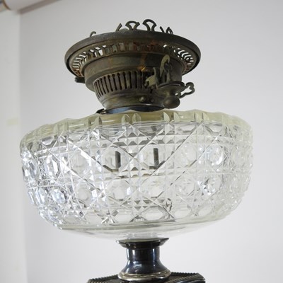 Lot 96 - A 19th century silver plated oil lamp base