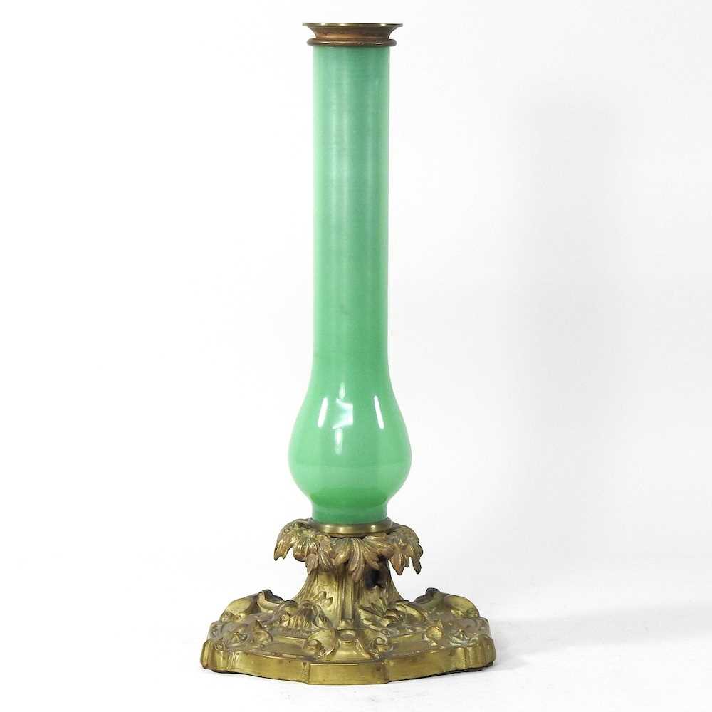 Lot 27 - A 19th century candle lamp base