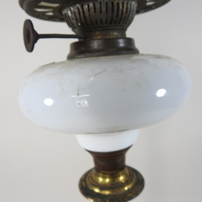 Lot 51 - A 19th century gilt oil lamp