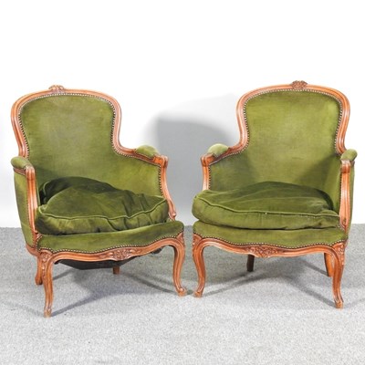 Lot 456 - A pair of French chairs