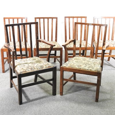 Lot 470 - A set of six 19th century dining chairs