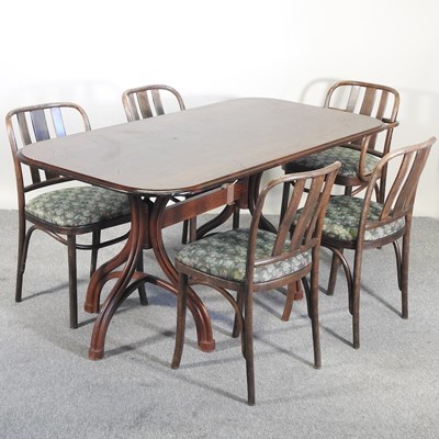 Lot 504 - A Thonet style dining table