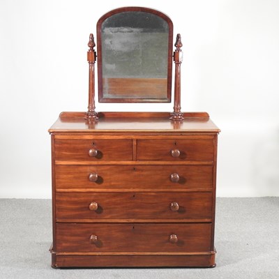 Lot 510 - A Victorian mahogany dressing chest