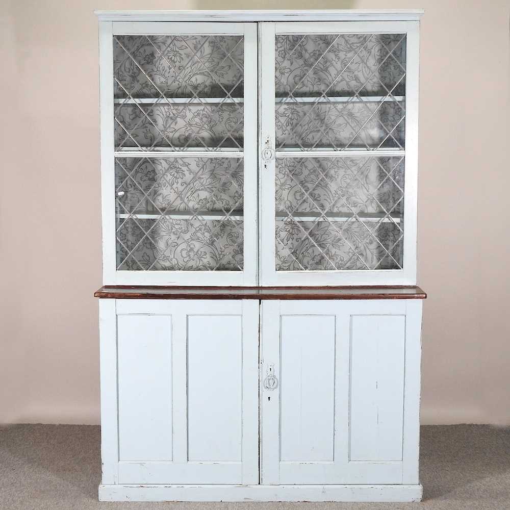 Lot 356 - An antique painted cabinet