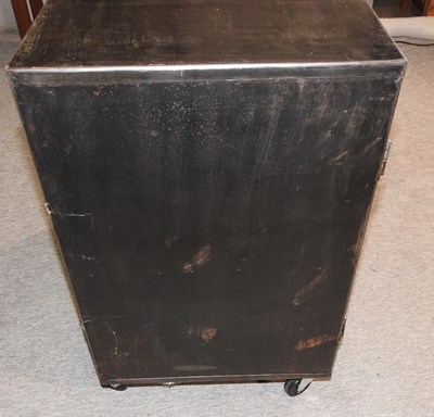 Lot 613 - An industrial style metal side cabinet