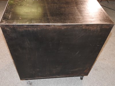 Lot 613 - An industrial style metal side cabinet