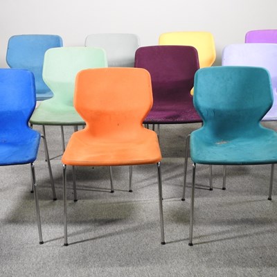 Lot 600 - A set of ten Blu Station Boo dining chairs