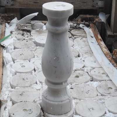 Lot 676 - A collection of marble balustrade supports