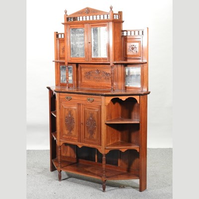 Lot 589 - An Edwardian mirror back sideboard