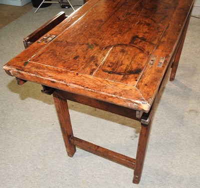 Lot 466 - A Chinese elm side table