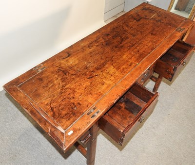 Lot 466 - A Chinese elm side table