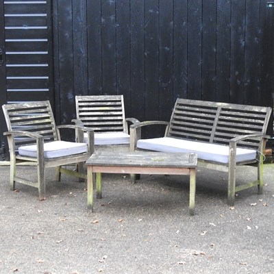 Lot 320 - A wooden garden bench