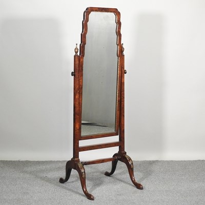 Lot 513 - An early 20th century cheval mirror