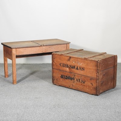 Lot 357 - A mid 20th century school desk