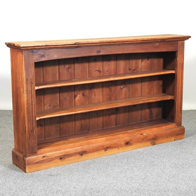 Lot 349 - A pine dwarf open bookcase