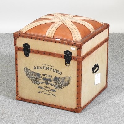 Lot 618 - A modern leather trunk