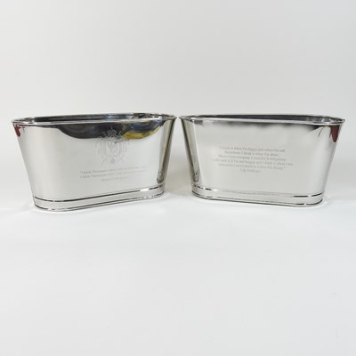 Lot 244 - A pair oval champagne baths