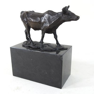 Lot 105 - A bronze model of a bull