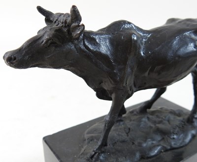 Lot 105 - A bronze model of a bull