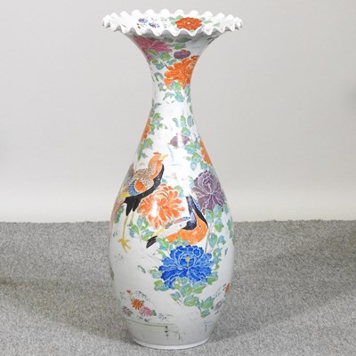 Lot 448 - A Japanese floor vase