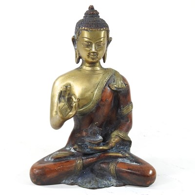 Lot 210 - A bronze figure of a Buddha