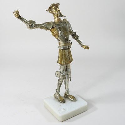 Lot 164 - A silvered figure of a Spanish soldier