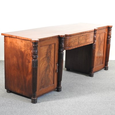 Lot 442 - A George IV mahogany pedestal sideboard