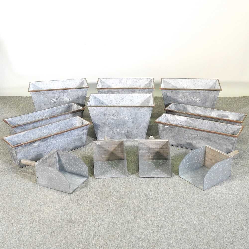 Lot 316 - A set of four zinc planters