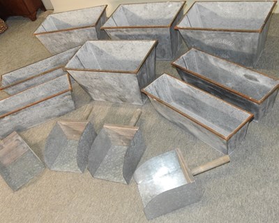 Lot 316 - A set of four zinc planters
