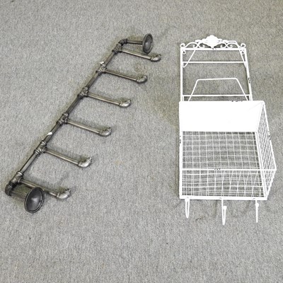 Lot 407 - A white painted metal rack