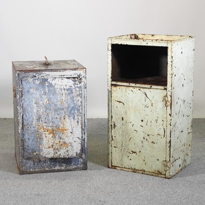 Lot 347 - An industrial metal cabinet